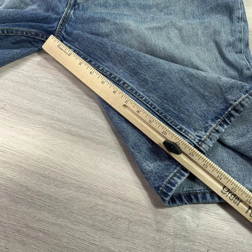 Levis 569 Denim‎ Shorts Mens 40 Blue Loose Fit Zip Fly 5 Pocket Long Jorts Baggy